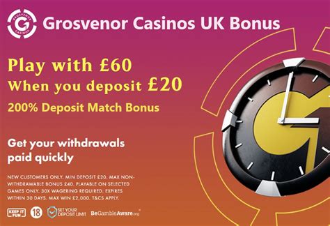 bonus code for grosvenor casino